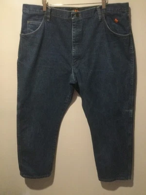 JEANS WRANGLER FR TIRO ALTO CORTE RELAJADO RESISTENTE AL FUEGO LAVADO OSCURO 42 X 30 Foto 1 de 4