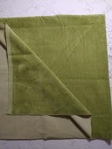 Spring Green Plush Velvet Corduroy Upholstery Fabric 24"L x 52" W - Picture 1 of 4
