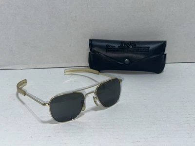 Vintage Command Marketing USA Pilot Aviator Sunglasses 23K  Frames W/ Case AO - Image 1 of 4