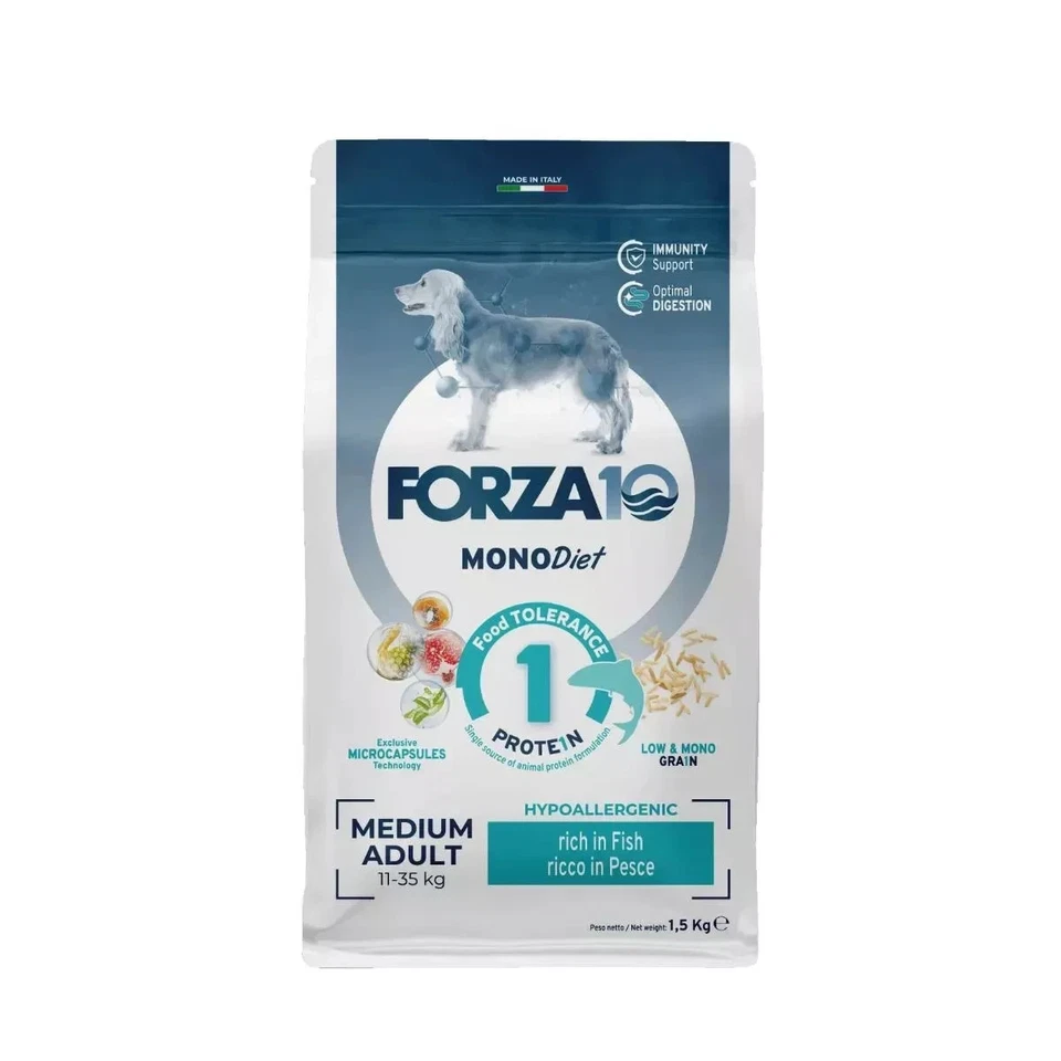 FORZA10 CROCCANTINI PER CANI MONOPROTEICO PESCE 1 CONF 12 KG CROCCHETTE CANE - Immagine 1 di 1