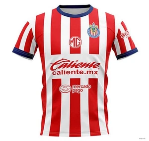Camisa Estampada Personalizada LIGA MX Chivas 2025 Todo Clásico Rojo y Blanco Rayas Verticales - Imagen 1 de 6
