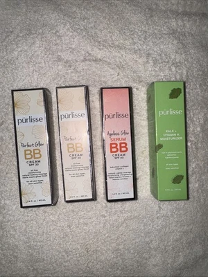 Lot of 4 Purlisse Products - 1 Ageless & 2 Perfect BB Creams 1 Kale Moisturizer - Image 1 of 4
