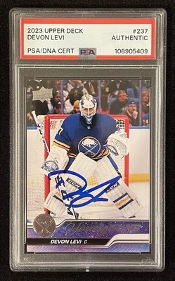 Devon Levi Signed 2023 Upper Deck Young Guns #237 PSA/DNA Slab - Image 1 of 2