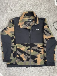 Vintage Y2K The North Face Camo Denali Black Fleece Jacks Women’s XL - Picture 1 of 15