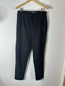Missguided Black Trousers Size 14 Tall BN Designer Smart Casual - Picture 1 of 7