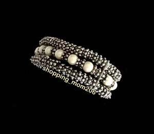 Talbots Glass Pearls & Beads Stretch Bracelet - Picture 1 of 3