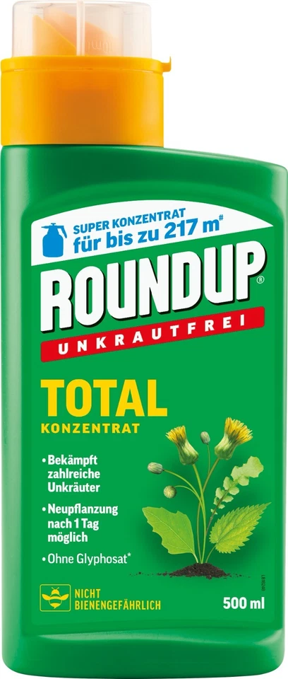 Roundup Unkrautfrei Total Konzentrat Unkrautvernichter  500 ml - Bild 1 von 1