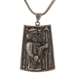 Sterling Silver Persian Achaemenid Hakhamanesh Soldiers Worrier Necklace Pendant - Picture 1 of 5
