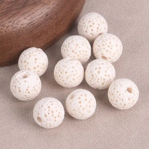 Round Colorful Lava Stone 6mm 8mm 10mm 12mm 14mm 16mm Loose Pelelith Beads Lot - Picture 1 of 19