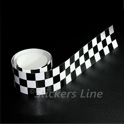 APA 3M Fascia adesiva a SCACCHI cm 120X2,5 striscia adesiva scacchiera adesivo scacchi