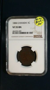 1884 Canada LARGE Cent NGC VF35 BN 1C Coin PRICED TO SELL RIGHT NOW! - Picture 1 of 4