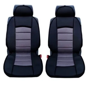 1 + 1 PREMIUM GREY BLACK Car Seat Covers For FIAT DUCATO LUXURY MOTORHOME - Picture 1 of 1