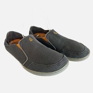 Olukai Nohea Mens Dark Shadow Slip On Loafer Mesh Casual Sneaker Comfort Size 8