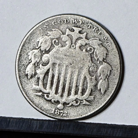 1872 Shield Nickel - Good Details (#42283) Cover