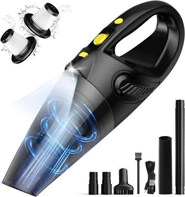 Handstaubsauger Akku Kabellos Auto Staubsauger Mini Tragbar Filter LED Pflege - Bild 1 von 4