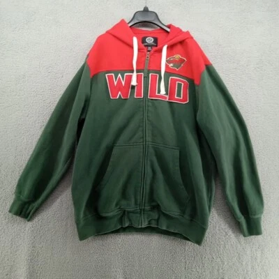Minnesota Wild Jacket Mens XXL Green Full Zip Hoodie Sweater Sweatshirt GIII - Image 1 of 4