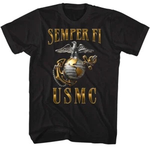 United States Armed Forces U.S. Marines Semper Fi USMC Logo Men's T Shirt  - Picture 1 of 3