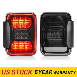 2PCS Smoked Rear LED Tail Lights Assembly for Jeep 2020-2024 Gladiator JT Pickup - Picture 1 of 12