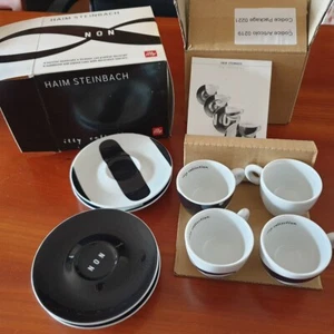 ILLY COLLECTION HAIM STEINBACH NON 2003 4 TAZZINE + PIATTINI ROSENTHAL BOX NUOVE - Imagen 1 de 7