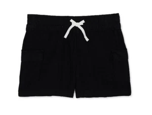 Wonder Nation Girls Pull-On Shorts sz XL Plus Elastic Waist Drawstring Black New - Picture 1 of 7