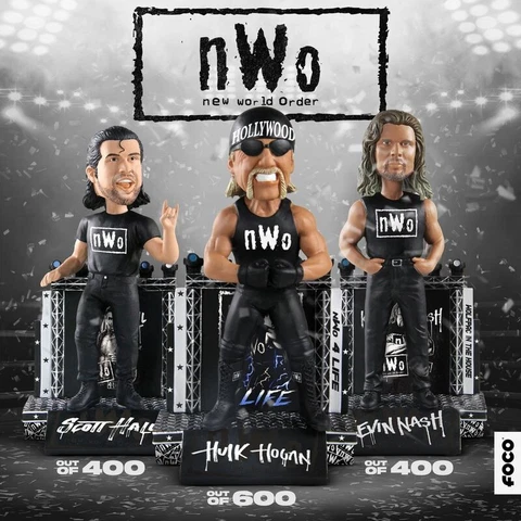 Hulk Hogan / Scott Hall / Kevin Nash WWE nWo Big 3 Bobblehead set Cover
