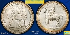 Beautiful -1900 Lafayette Dollar AU-58 -Great Peripheral toning-Clean not grungy - Picture 1 of 3