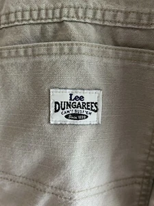 Lee Men's Beige Dungarees Carpenter Pants Size 34 X 30 - Imagen 1 de 6