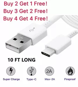 For Samsung Galaxy A10e A70 A71 S10 Type-C 10FT Charging Cable Charger - Picture 1 of 1