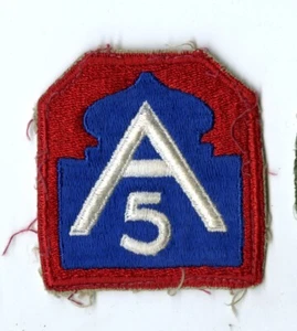 Fifth Army White Back Patch WWII Vintage Italy Europe Mark Clark - Picture 1 of 2