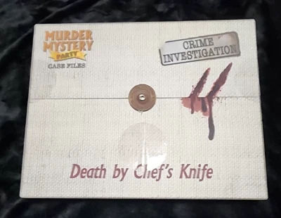 Murder Mystery Party Case Files: Death by Chef's Knife - NEW, SEALED - Image 1 of 4
