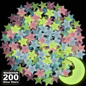 200 Glow in the Dark Stars for Ceiling - Glowing Stars and Moon Stickers Estrell - Picture 1 of 12