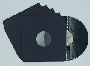 SET MIT 100 SCHWARZEN DOPPELTEN PAPIERTÜTEN FÜR VINYL 33T 33 UMDREHUNGEN! - Bild 1 von 1