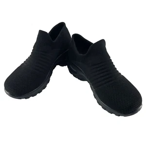 Zapatos Hechos en Europa Juveniles Talla 4 Negro Tacón Burbuja Sin Cordones Malla Tenis Atléticos - Imagen 1 de 10