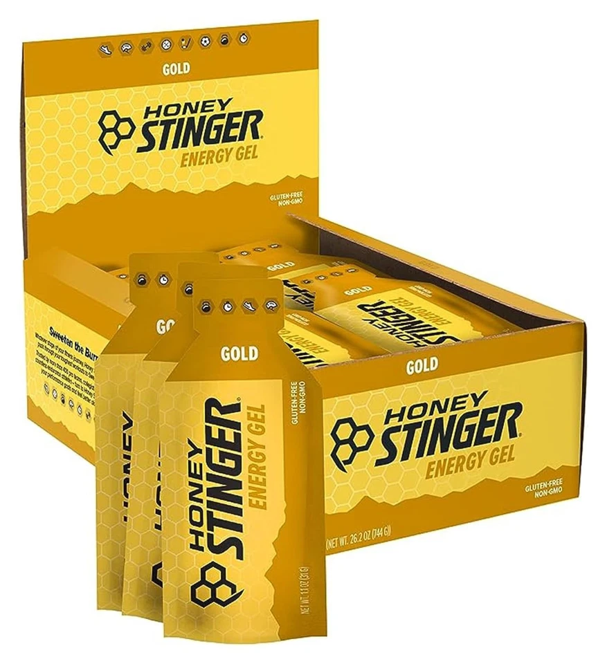 Gel Honey Stinger Gold Energy sin gluten y sin cafeína paquete de 24,4 onzas Foto 1 de 4