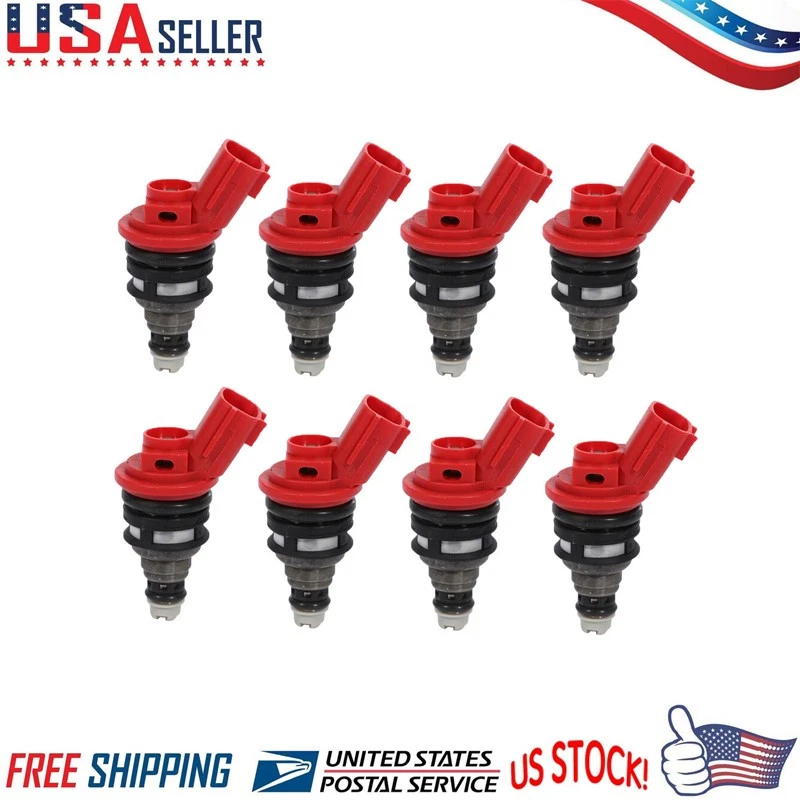 16600-53J00 8 X UPGRADE FUEL INJECTORS FJ369 FOR 1997-2001 INFINITI Q45 4.1L V8 - Image 1 of 4
