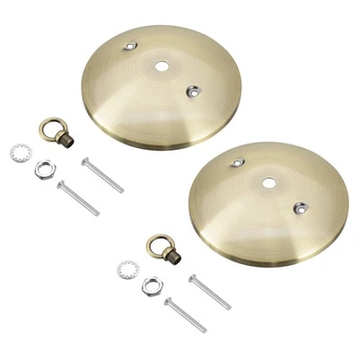Contemporary Chandelier Canopy Kit, Antique Brass, 5" Dia, 7/16" Hole, 2 Pack - Image 1 of 4