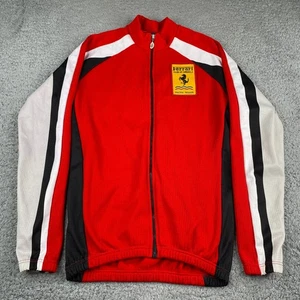 Vintage Castelli Ferrari Cycling Jersey Mens Small Fleece Full Zip Italy Made - Picture 1 of 13