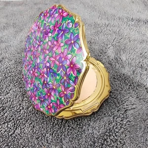 Precioso diseño floral Stratton compacto en polvo vintage - Imagen 1 de 8