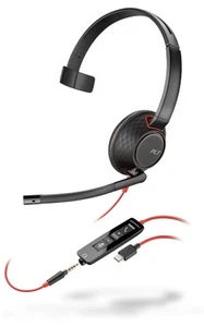 POLY Blackwire 5210 Headset Wired Head-band Calls/Music USB Type-C Black, Red... - Picture 1 of 1