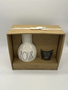 Rae Dunn Pour and Sip Bedside Carafe Gift Set - Water Carafe / Wine - Picture 1 of 8