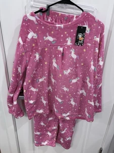 Pjs donna rosa con unicorno 2 pezzi L/XL moda nuovo con etichetta - Foto 1 di 3