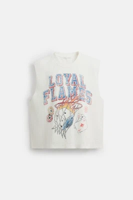 CAMISETA ESTAMPADA LAVADA Zara Camiseta sin mangas Pequeña Hombre NUEVA NUEVA CON ETIQUETAS Foto 1 de 4