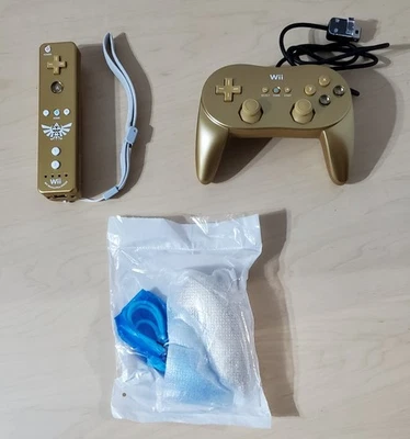 Nuevo mando dorado Nintendo Wii Skyward Sword Remote Pro & Nunchuk - Vendedor en EE. UU. Foto 1 de 4