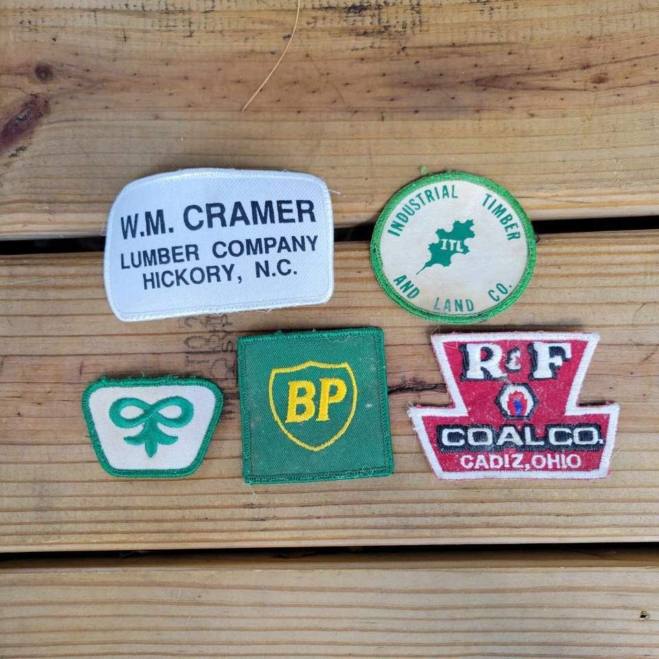 Lot Of 5 Misc Vintage Patches BP Lumber Co. Coal Co. Timber And Land Co. Pioneer - Image 1 of 4