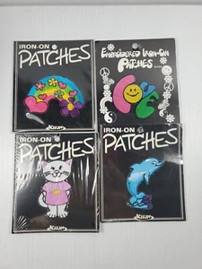 Lot of 4 NEW Vintage Embroidered Iron-on Patches by Kalan - Picture 1 of 12