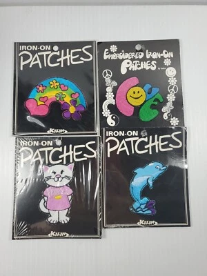 Lot of 4 NEW Vintage Embroidered Iron-on Patches by Kalan - Image 1 of 4