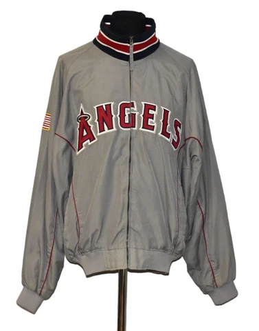 C0 NEW MAJESTIC Authentic Collection LA Angels Gray Full Zip Jacket Sz XXL Cover