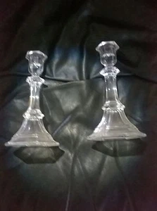 Vintage Kristall Kerzenständer mit langem Stiel - Bild 1 von 3