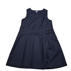 French Toast Girls Sz 14 1/2 Navy Woven Buckle Tab Uniform Jumper School Uniform - Picture 1 of 6