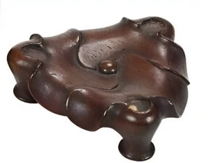 Antique Chinese  wooden stand shape of a Lotus flower 19C - Picture 1 of 2